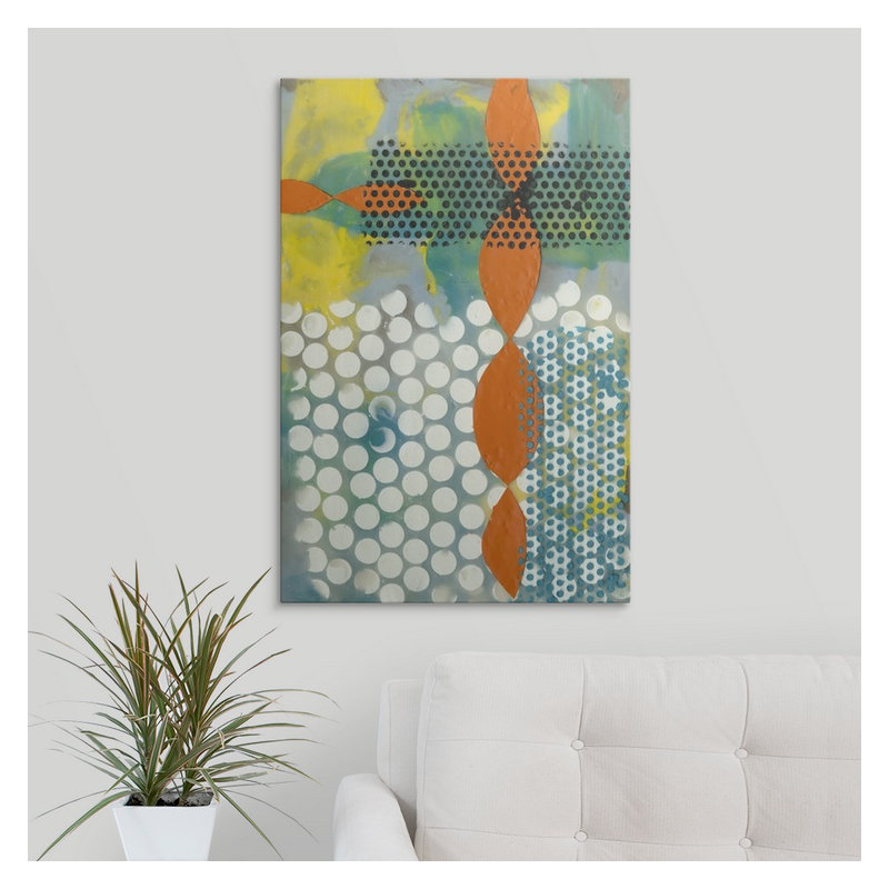 'Translucent Abstraction II' Jennifer Goldberger Painting Print, 30" H x 20" W x 1.5" D, Canvas