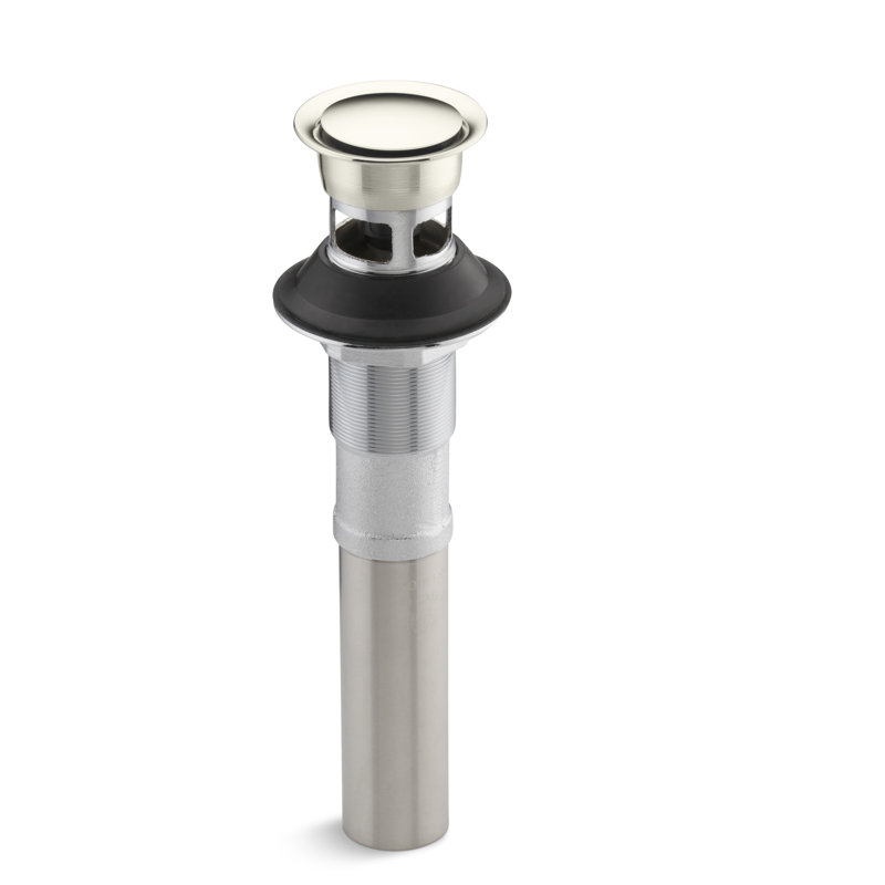 Pop-Up Bathroom Sink Drain, Vibrant Polished Nickel, Yes