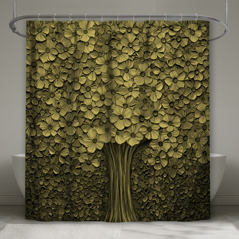 Rideaux de douche Golden Floral, L 70 po x H 72 po
