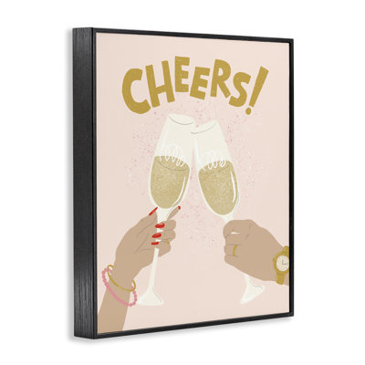 Celebration Cheers Drinks Framed Giclee Art by Kristina Hultkrantz