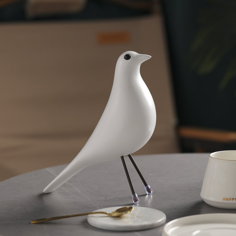Statue moderne oiseau décoratif, Blanc