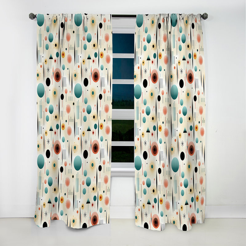 Simplicity In Scandinavian Flowers IX - Rideau moderne - Velours obscurcissant - 1 panneau, L 52 po x L 63 po