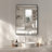 Rafuse Accent Mirror High-Strength Tempered Glass and Aluminum Alloy Framed French Cleat Mounted Wall & Bathroom Mirror 3-Year Warranty-1831677966-1831677960