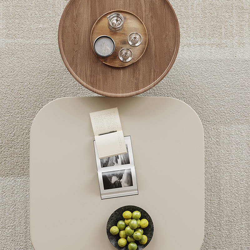 Creamy Modern Nested Coffee Tables