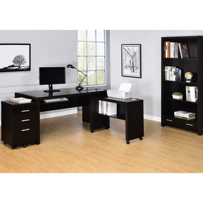 Bibliothèque à 5 tablettes avec tiroir de couleur cappuccino chaleureuse, qui garde l'espace organisé et magnifique, un rangement dissimulé, un cappuccino discret, maximise le salon et la fonctionnalité