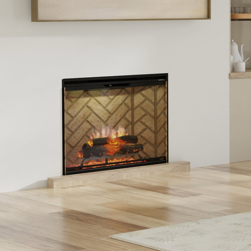 Dimplex 42" Revillusion Electric Firebox Herringbone Background, 42" W, Herringbone