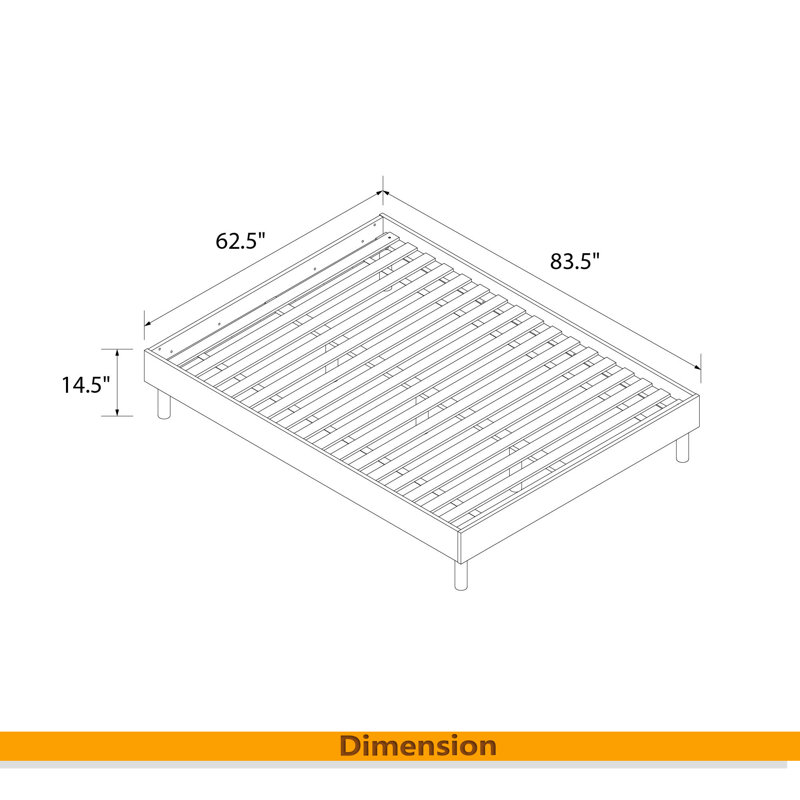Cologne Tool-Less Wood Platform Bed