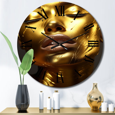 Horloge murale Golden Face