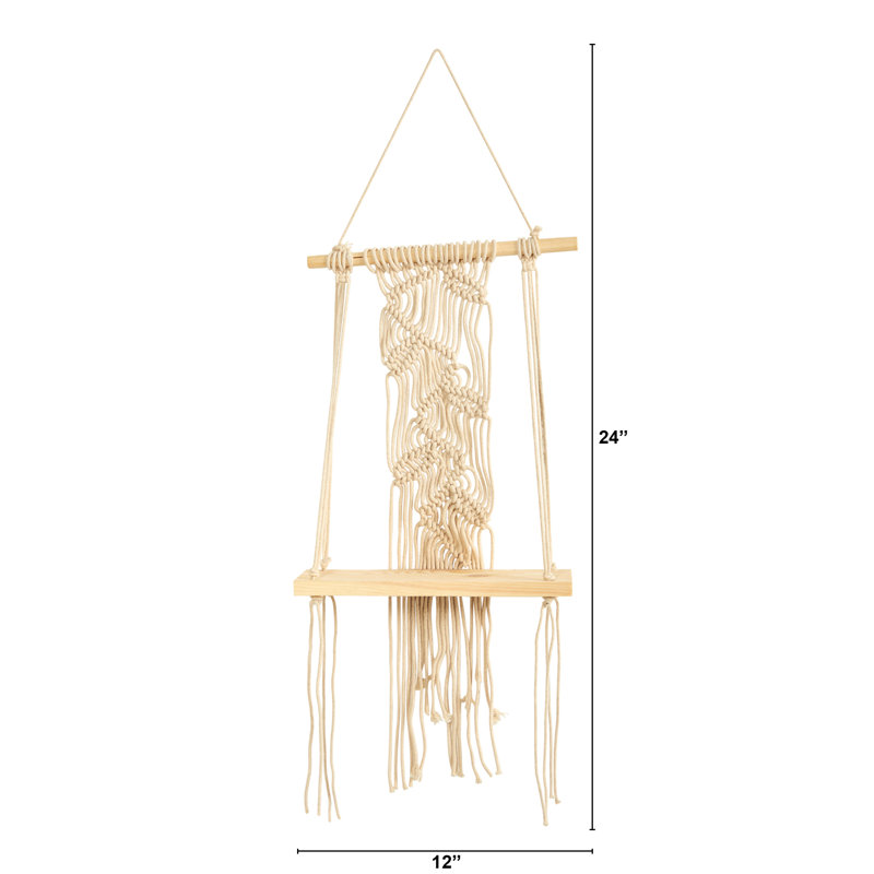 Décoration murale tablette Macrame
