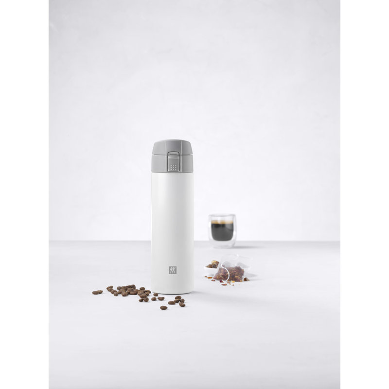 ZWILLING Thermo 15.2-Ounce Travel Bottle, Silver/White