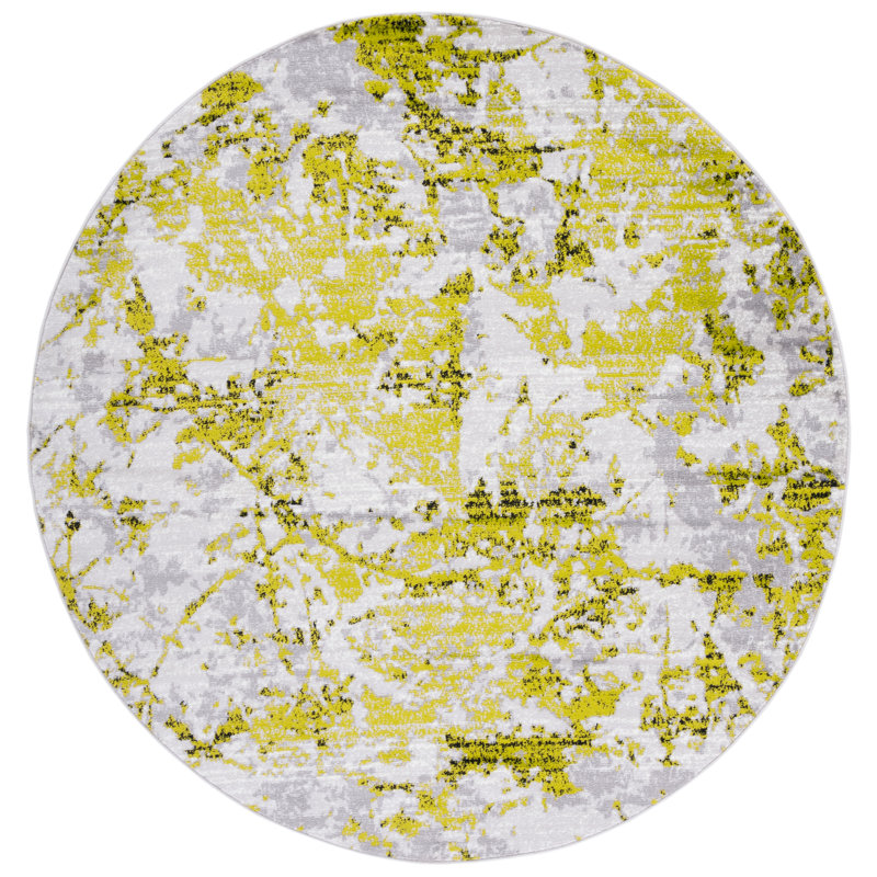 Skyler Performance Abstract Rug, Round 6'7"