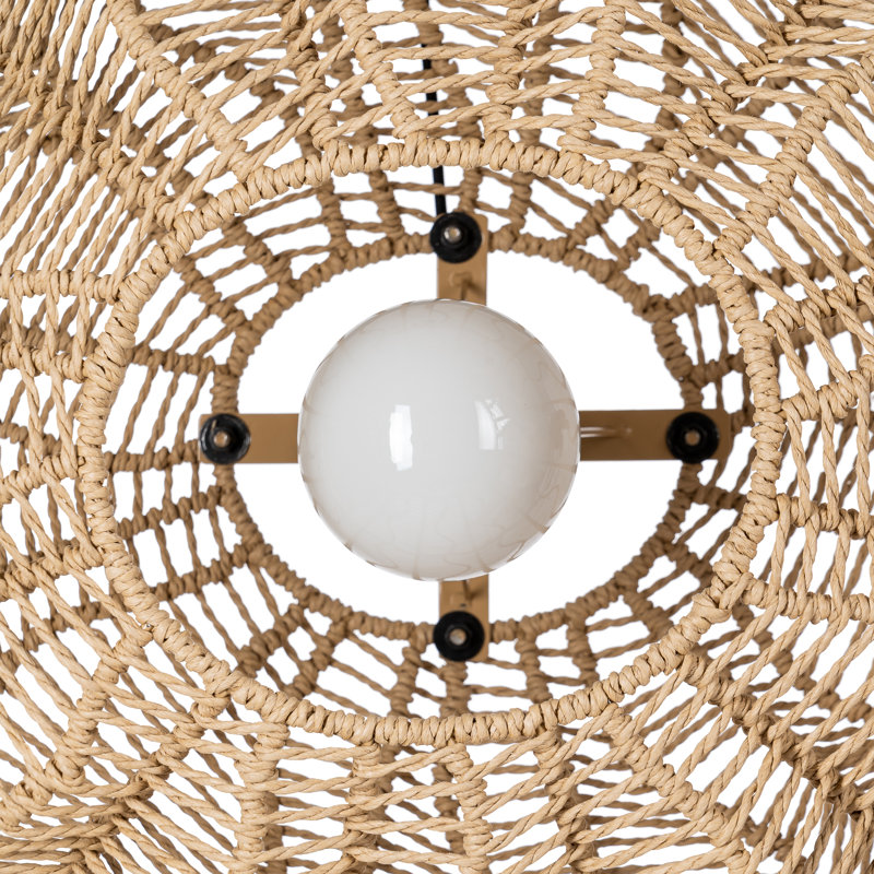 1 - Light Natural Pendant, 30.5cm H x 56cm W x 69cm D, Beige