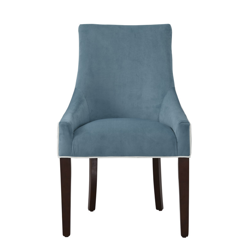 19.5'' H Upholstered Walnut Side Chair, Seafoam