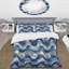 Ensemble de housse de couette bleu argent Midcentury Retro Glam Waves I - Midcentury-109156621