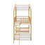 Lit superposé simple en bois avec lit à baldaquin