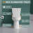 19" ADA Comfort Height Elongated Two-Piece Tall Toilet for Seniors, 1.0/1.28 GPF Tornado Dual Flush, MAP 1000g
