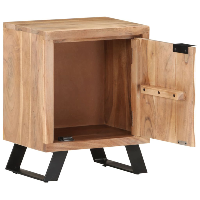 Jamya 40cm W Steel Bedside Table