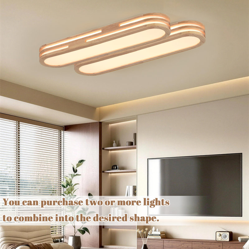 1 - Light 23.6'' Modern Simple Rectangle LED Flush Mount