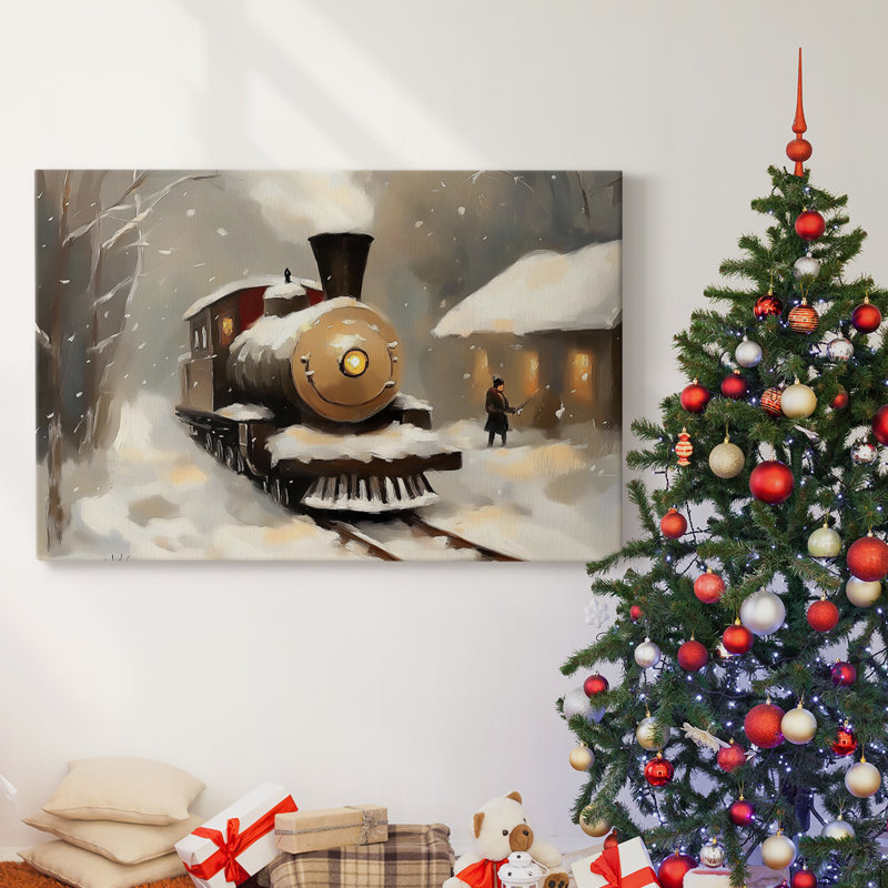 Art des Fêtes de Noël - Toile tendue avec châssis - Série 3-XXXVII, H 24 po x l 36 po