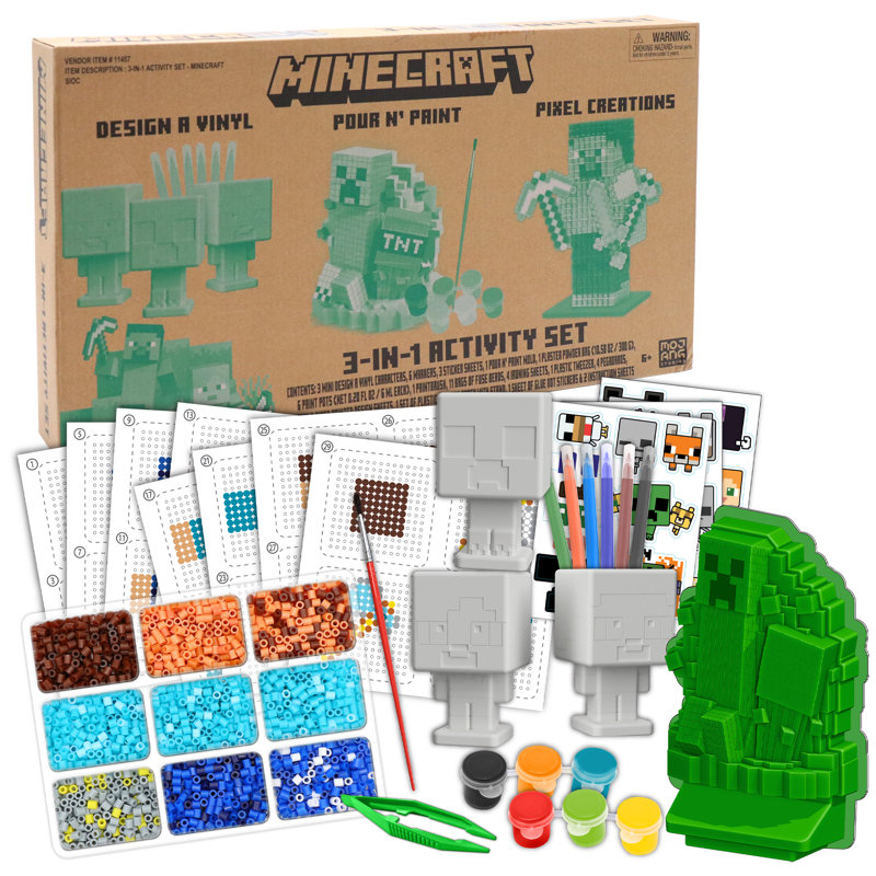 Ensemble d'activités 3 en 1: Minecraft