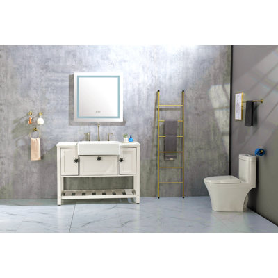36" X 36" LED Bathroom Mirror With Front And Backlight, Wall Mounted Vanity Mirror, Anti-Fog, Memory, 3 Colors, Stepless Dimmable