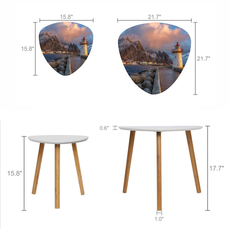 Ensemble de 2 tables basses gigognes Triangle