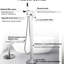Robinet de baignoire pour salle de bain avec bec cascade et quincaillerie de fixation