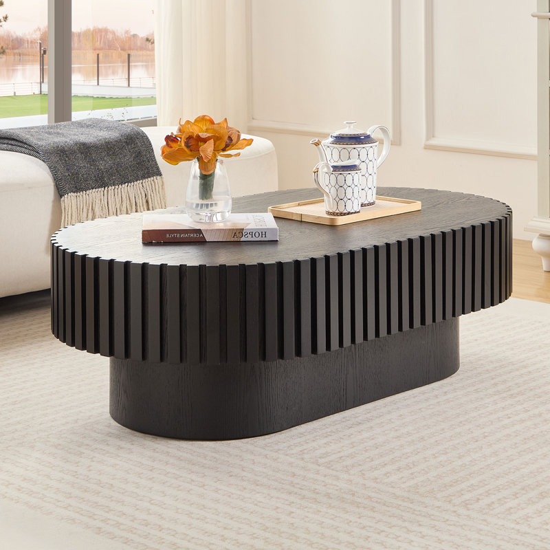 Table basse Lindiwe, H 13,78 po x l 43,7 po x P 24,8 po, Noir mat 1