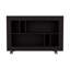 Console console, 5 tablettes, 4 roulettes