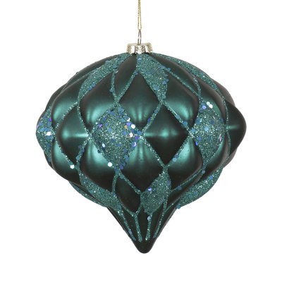 Ornement en oignon 5,7 po à motif de paillettes