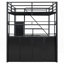 Full Size Metal Loft Bed with Storage (No Box Spring Needed, Strong Support)-1988897954