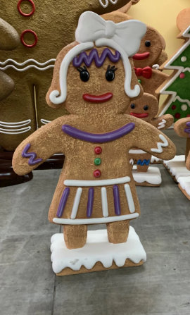 Small Mama Gingerbread Cookie Over Sized Statue