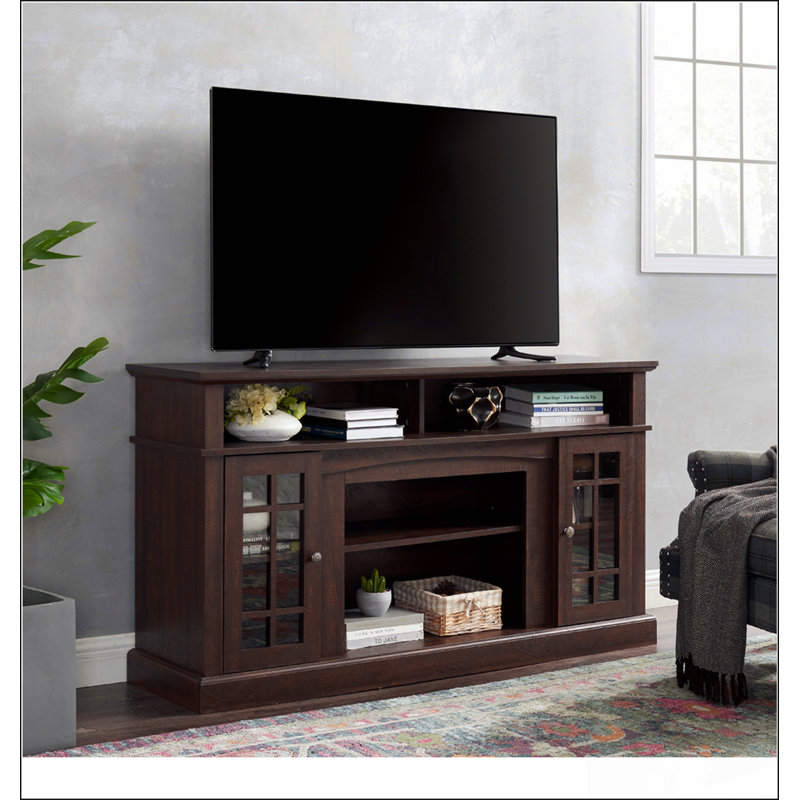 TV Stand for 65" TV – Open & Closed Storage – Classic Media Console, Cable Management, Espresso