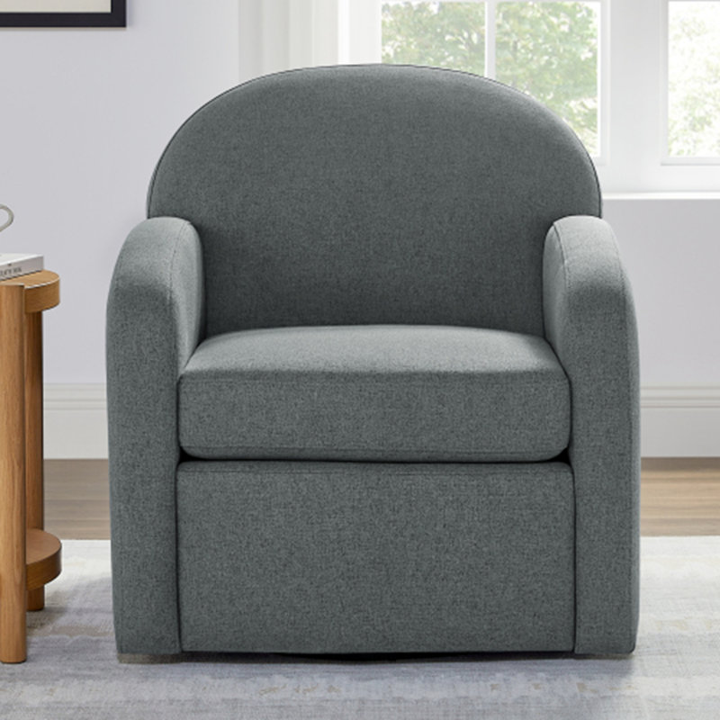 Fauteuil pivotant à 360 ° Edie Chic, Gris