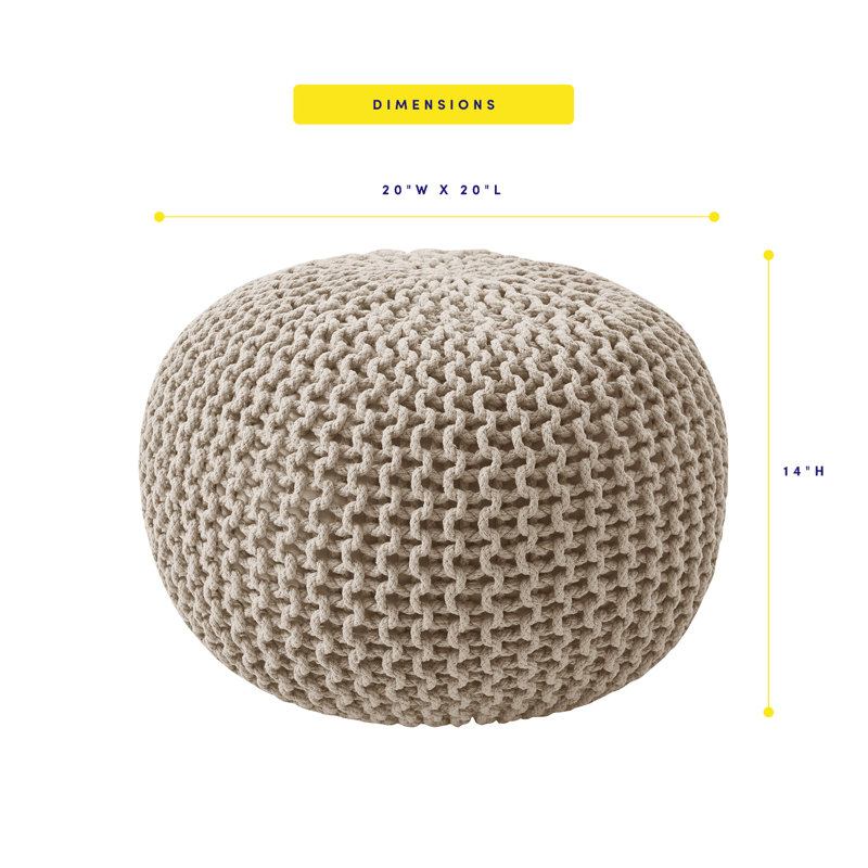 Repose-pieds rond avec repose-pieds By , Beige