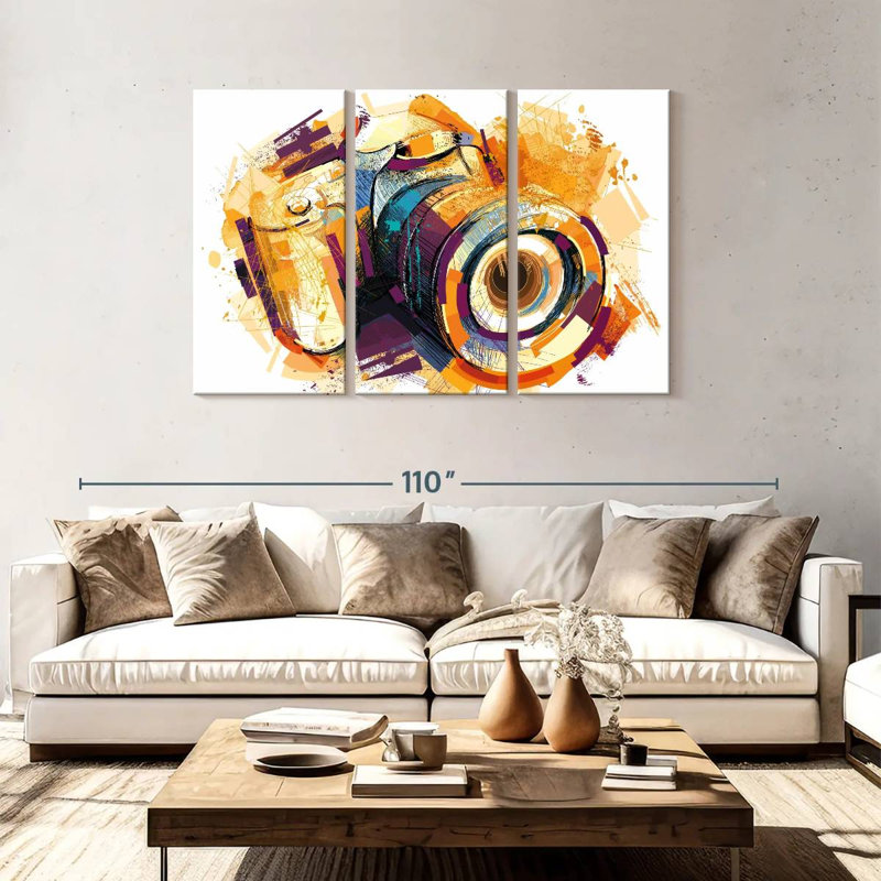 Senne Abstract Camera, 32" H x 50" W