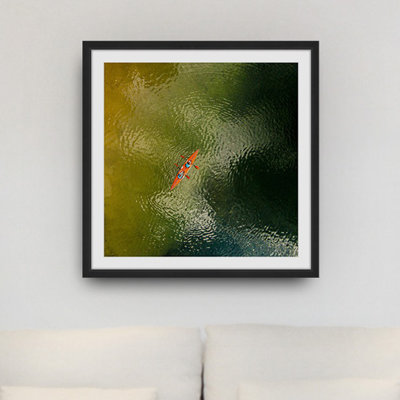 « orange kayak », impression encadrée