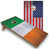 Drapeau de l'Irlande et des États-Unis est en rupture de stock
