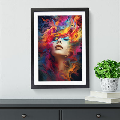 XYZ-FRM-V1223-5397 Rainbow Digital - Single Picture Frame Print on Wood