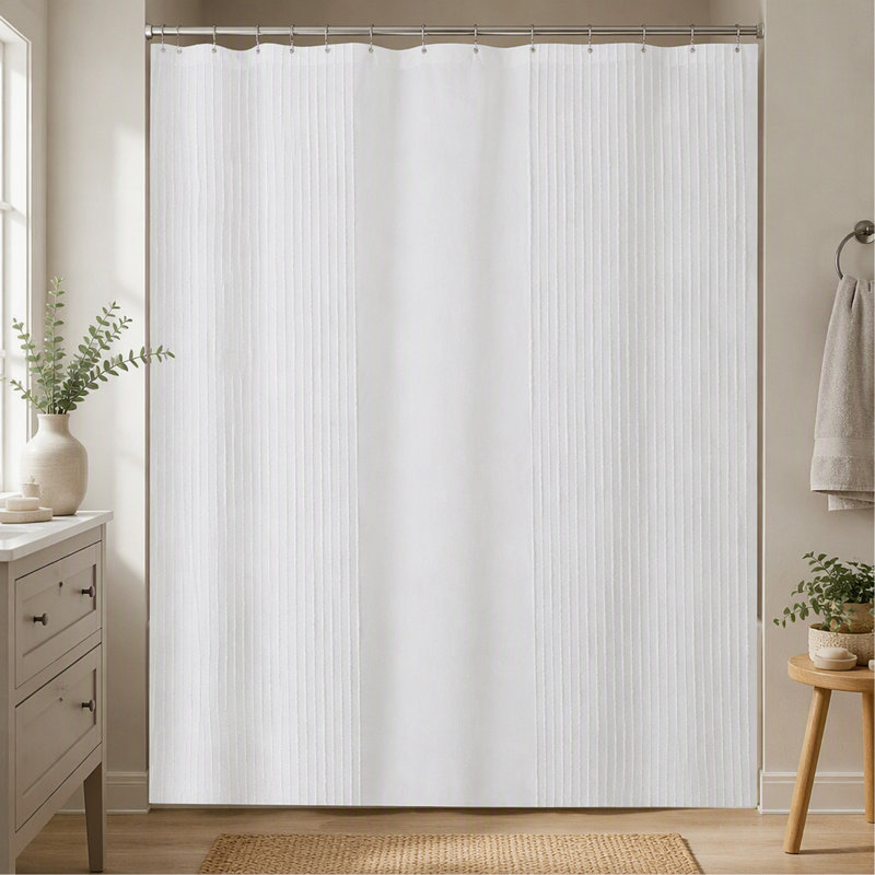 Sheer Shower Curtain, Grey