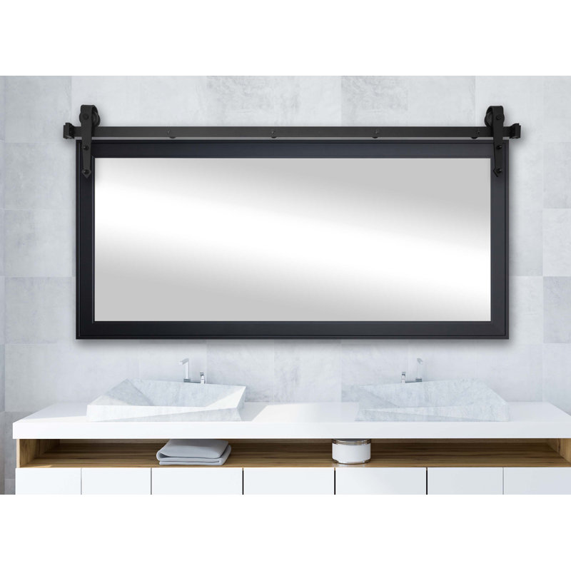 Miroir de salle de bain N Peace Rayne, Noir, 30,5 po x 61,5 po