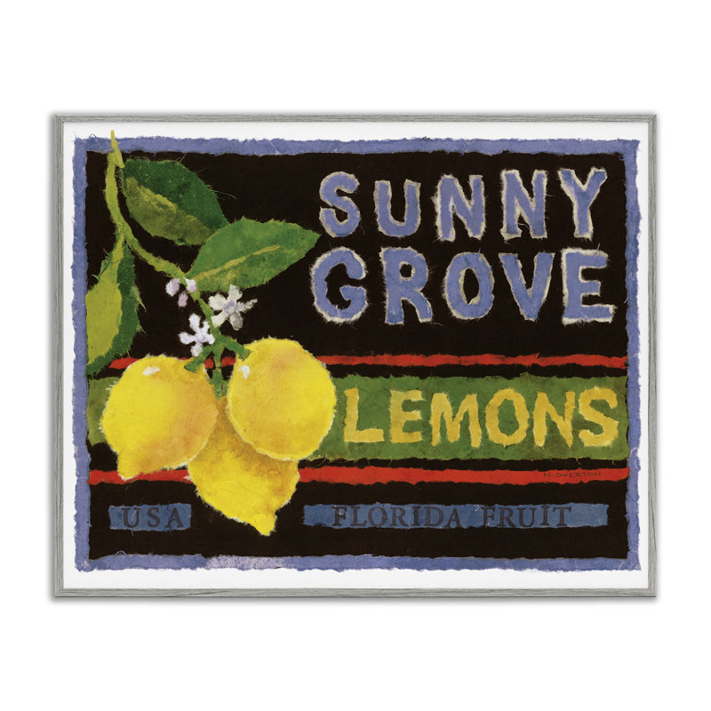 «Sunny Grove Lemons» par Nancy Overton, Estampe numérique Farmhouse, H 16 po x l 20 po