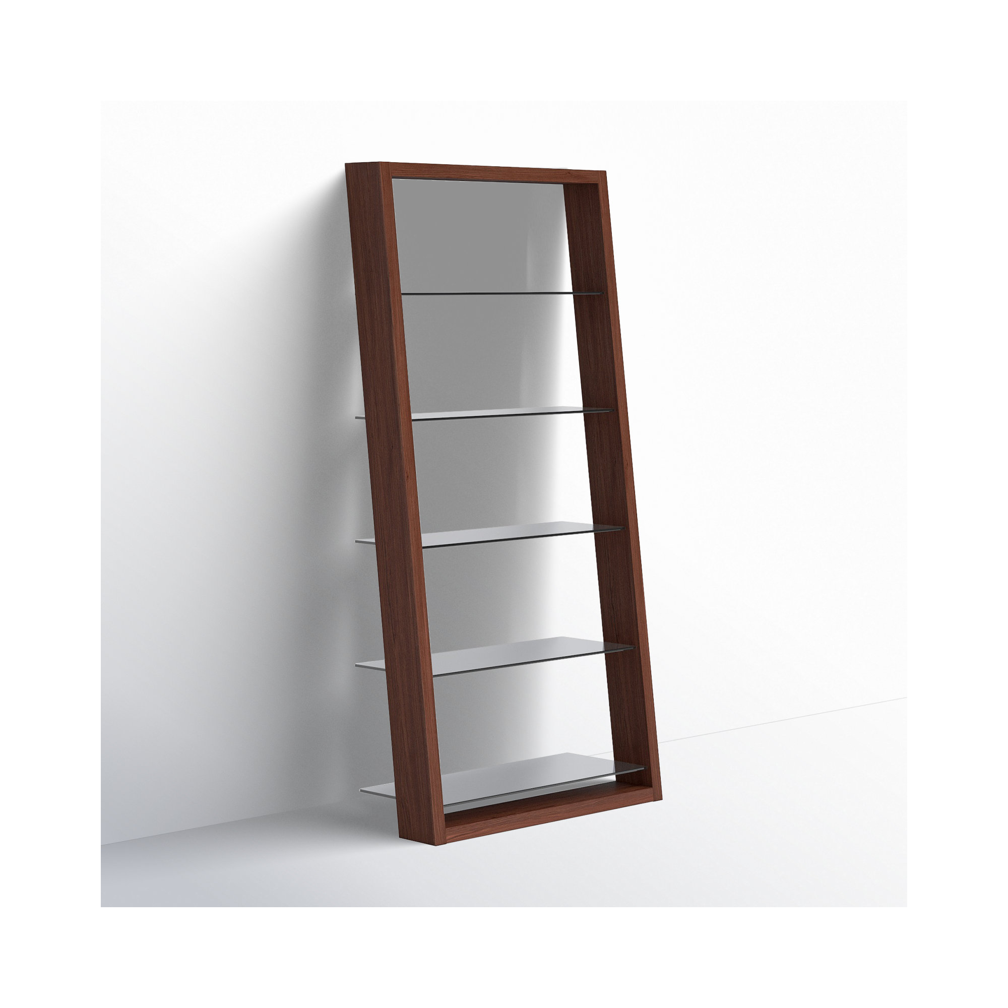 Eileen Blanc 74" H x 34.25 W Ladder Bookcase, Chocolate Stained Walnut