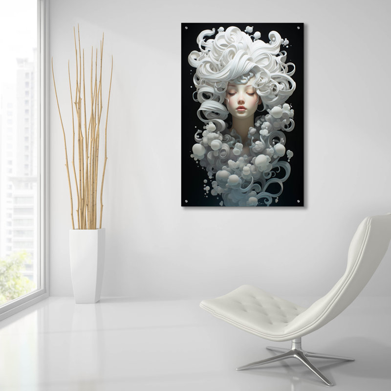 Art mural en verre Wrought Studio ™ «Light and Dark 2» par Momart, H 36 po x l 24 po x P 0,2 po