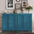 Coffee Bar Cabinet, Metal Sideboard Buffet Cabinet,metal Storage Cabinet With 2 Doors And Adjustable Shelves For Kitche, Living Room, Entryway, Bathroom,office (blue, 31.5" H)