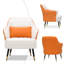 Menisha Upholstered Accent Chair with Cushion, Mid Back Single Sofa for Living Room, Bedroom and Home Office-174093204