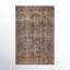 Clemente Oriental Machine Woven Polypropylene Area Rug in Red/Blue/Brown-2126997863