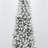 3 Pcs Flocked Artificial Christmas Tree Set With Lights