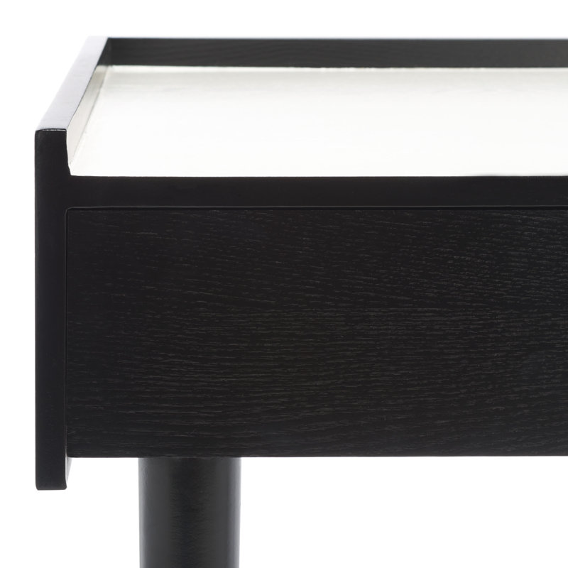 Attis Writing Desk, Antique White, Black