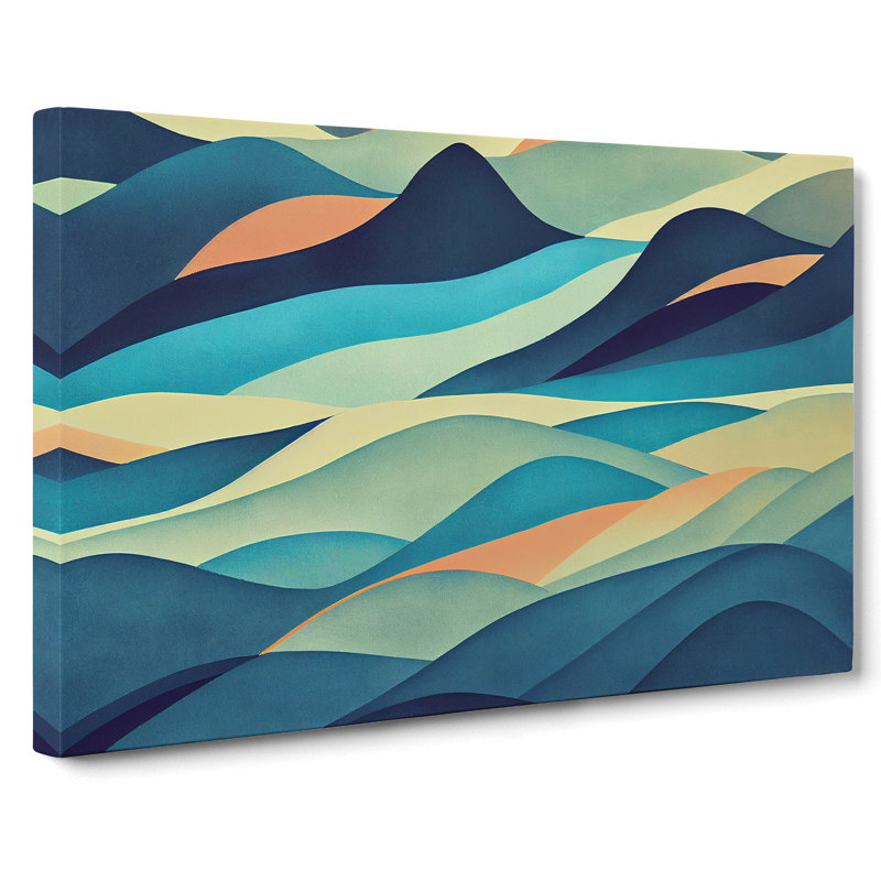 Showstopping Abstract Mountains - Wrapped Canvas, 35cm H x 50cm W x 3cm D